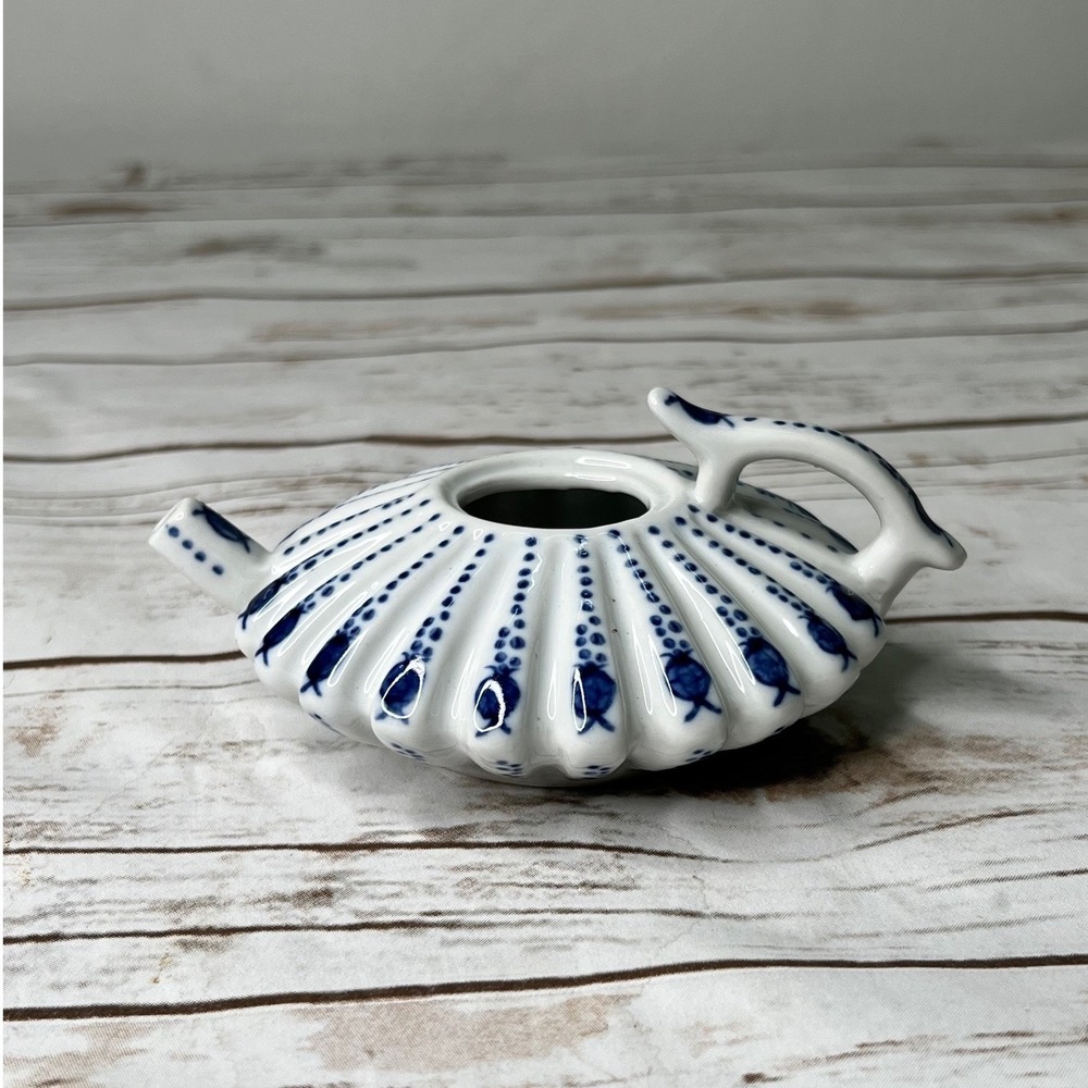 Bombay Miniature Teapot Floral Ribbed Porcelain (no lid)